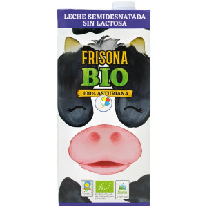 LECHE DE VACA SEMIDESNATADA SIN LACTOSA BIO 1L FRISONA BIO