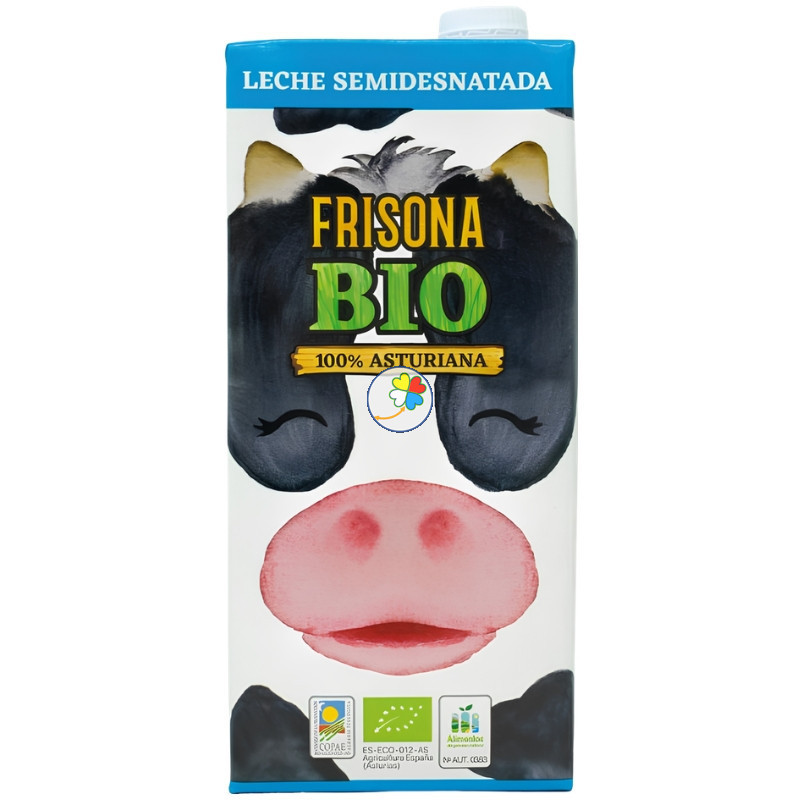 LECHE DE VACA SEMIDESNATADA BIO 1L FRISONA BIO