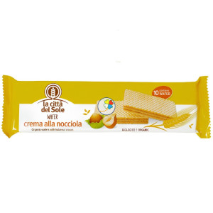 WAFER DE AVELLANAS BIO 125G LA CITTÀ DEL SOLE