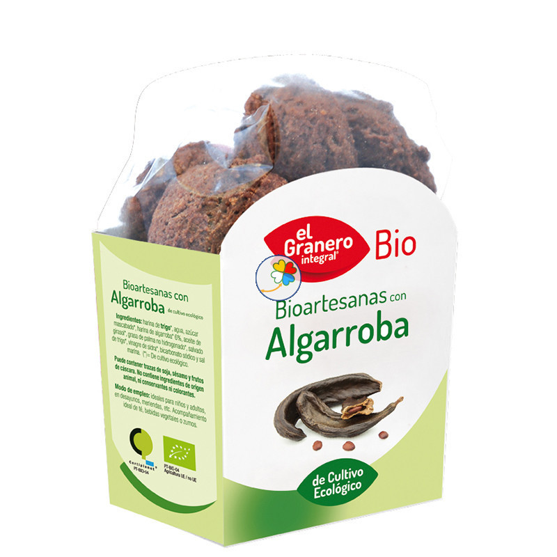 GALLETAS ARTESANAS CON ALGARROBA BIO 250Gr. GRANERO