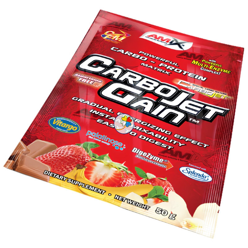 UNIDOSIS CARBOJET GAIN SABOR CHOCOLATE 50G AMIX