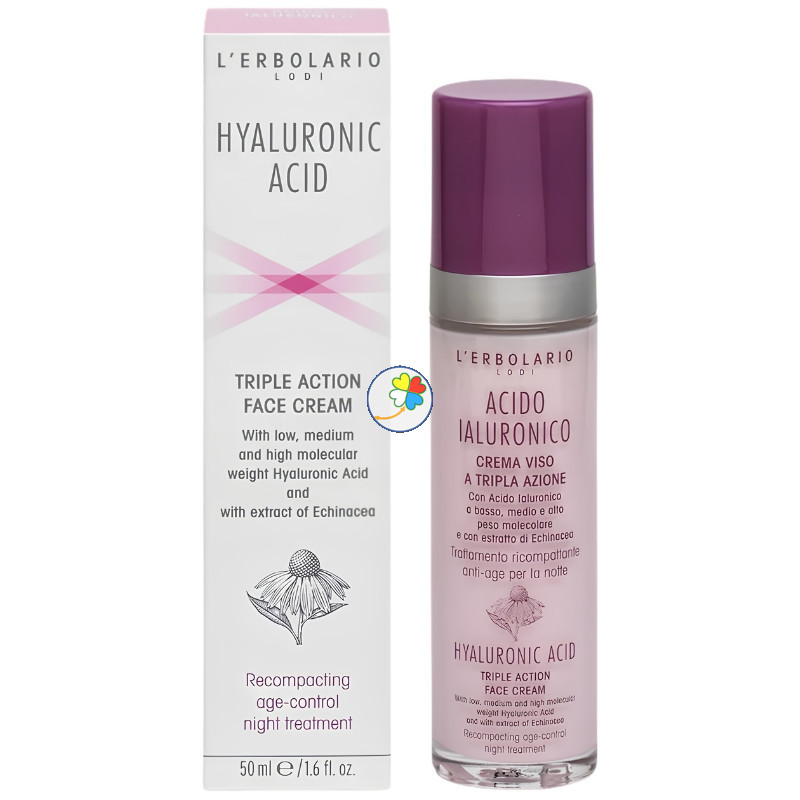 ÁCIDO HIALURÓNICO CREMA DE NOCHE ANTIARRUGAS 50ML L´ERBOLARIO