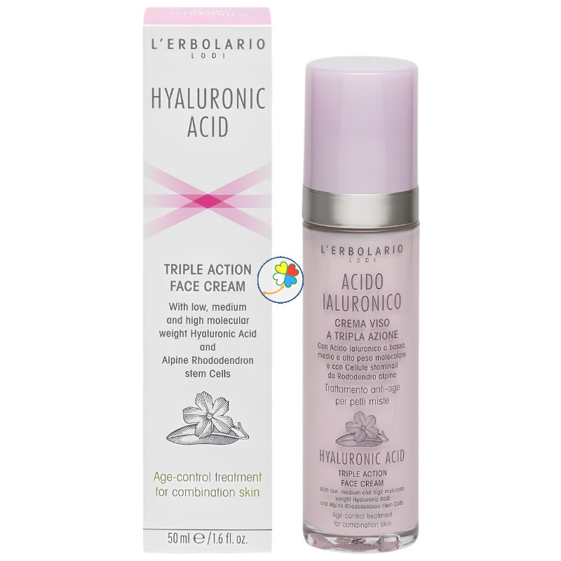 ÁCIDO HIALURÓNICO CREMA FACIAL PIELES MIXTAS 50ML L´ERBOLARIO