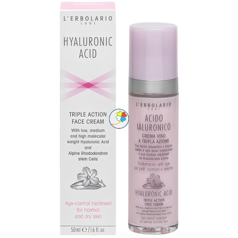 ÁCIDO HIALURÓNICO CREMA FACIAL PIEL NORMAL/SECA 50ML L´ERBOLARIO