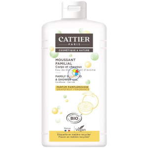 GEL DE DUCHA Y CHAMPÚ FAMILIAR 500ML CATTIER PARÍS