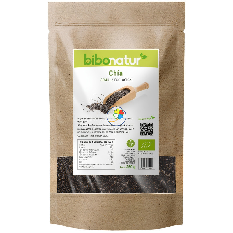 SEMILLAS DE CHÍA MOLIDAS ECO 250G BIBONATUR