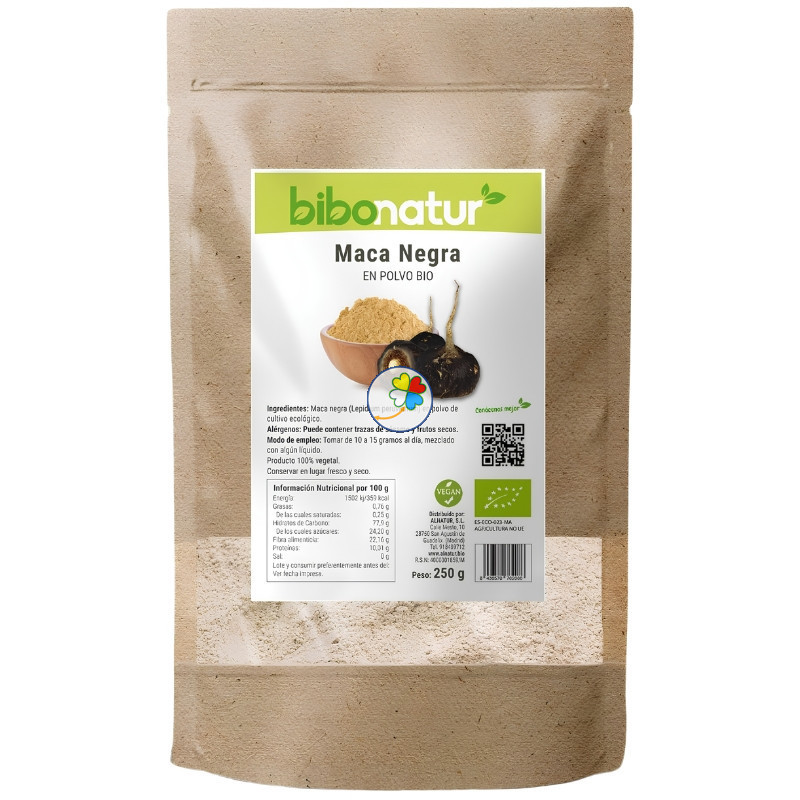 MACA NEGRA EN POLVO ECO 250G BIBONATUR