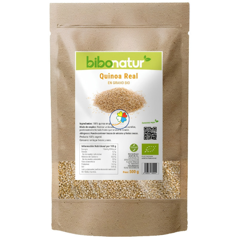 QUINOA REAL AMARILLA EN GRANO ECO 500G BIBONATUR