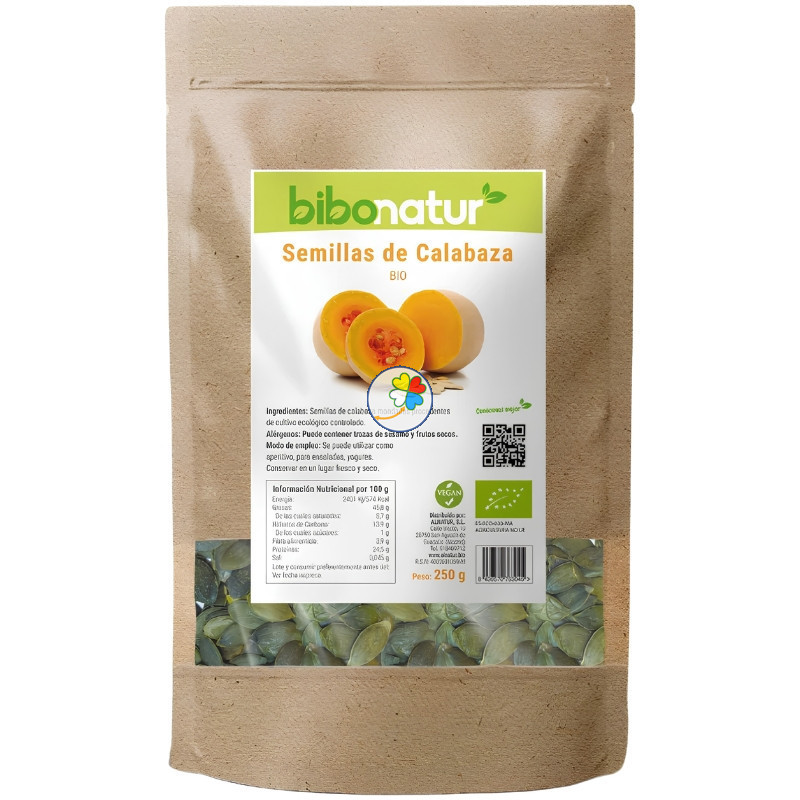 SEMILLAS DE CALABAZA BIO 250G BIBONATUR
