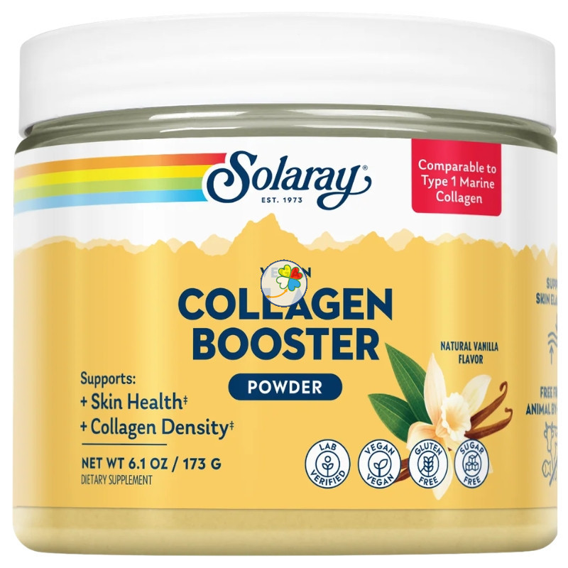 VEGAN COLLAGEN BOOSTER EN POLVO SABOR VAINILLA 173G SOLARAY