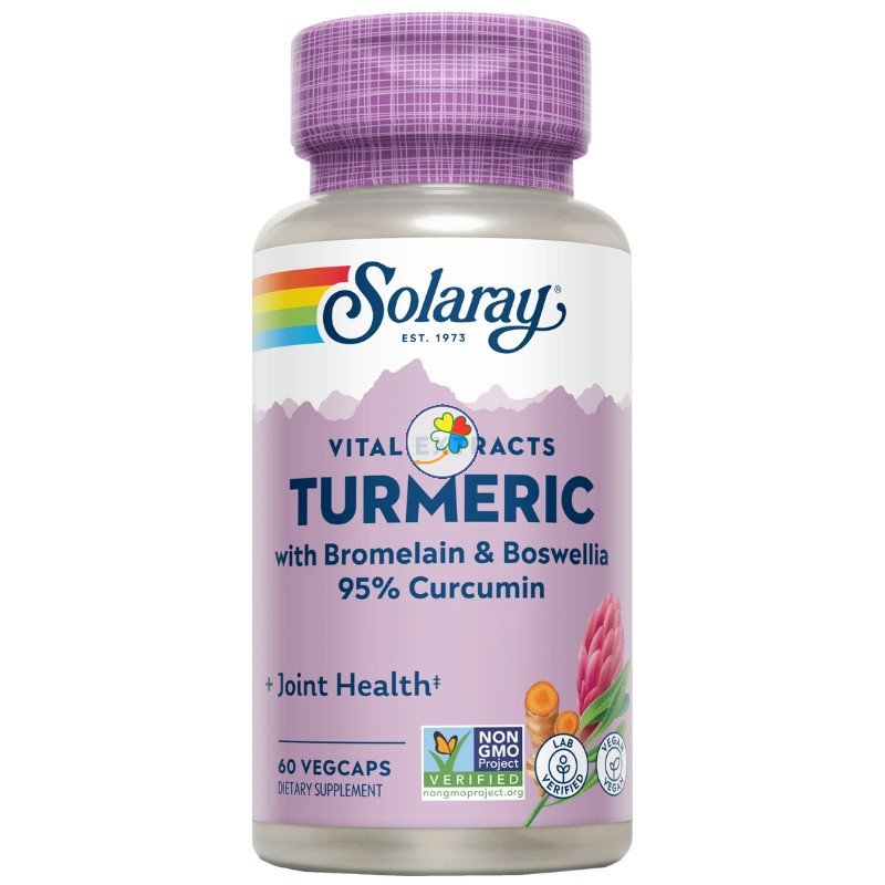 CÚRCUMA CON BROMELAÍNA Y BOSWELLIA 60 CÁPSULAS VEGETALES SOLARAY