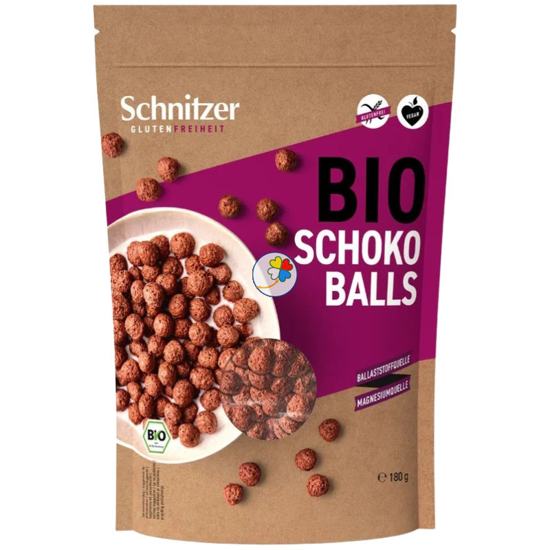 BOLITAS CRUJIENTES DE MAÍZ CON CHOCO SIN GLUTEN 180G SCHNITZER