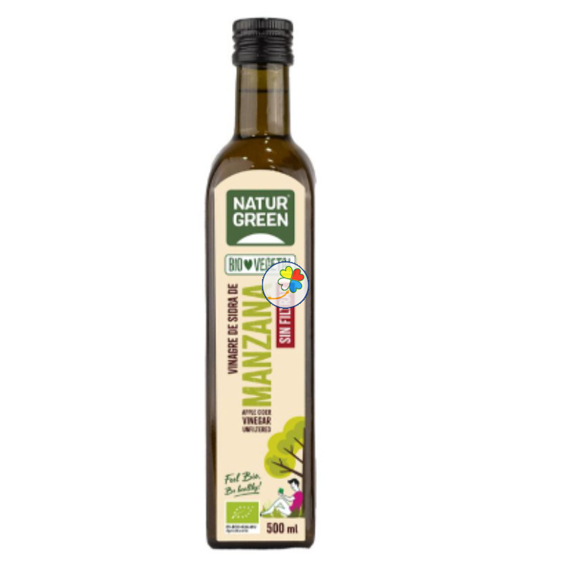 VINAGRE DE SIDRA DE MANZANA SIN FILTRAR 500Ml NATURGREEN