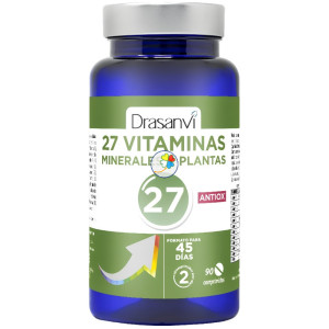 27 VITAMINAS + MINERALES ANTIOXIDANTES 90 COMPRIMIDOS DRASANVI