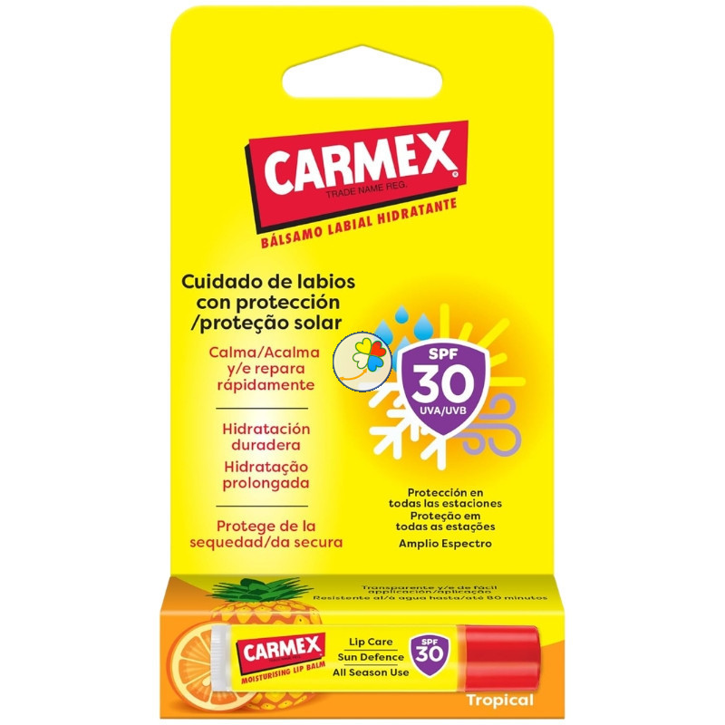 STICK BÁLSAMO LABIAL HIDRATANTE TROPICAL SPF30 4,25G CARMEX