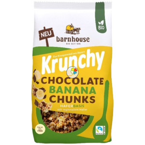 MUESLI KRUNCHY CON TROZOS DE CHOCOLATE Y BANANA 450G BARNHOUSE