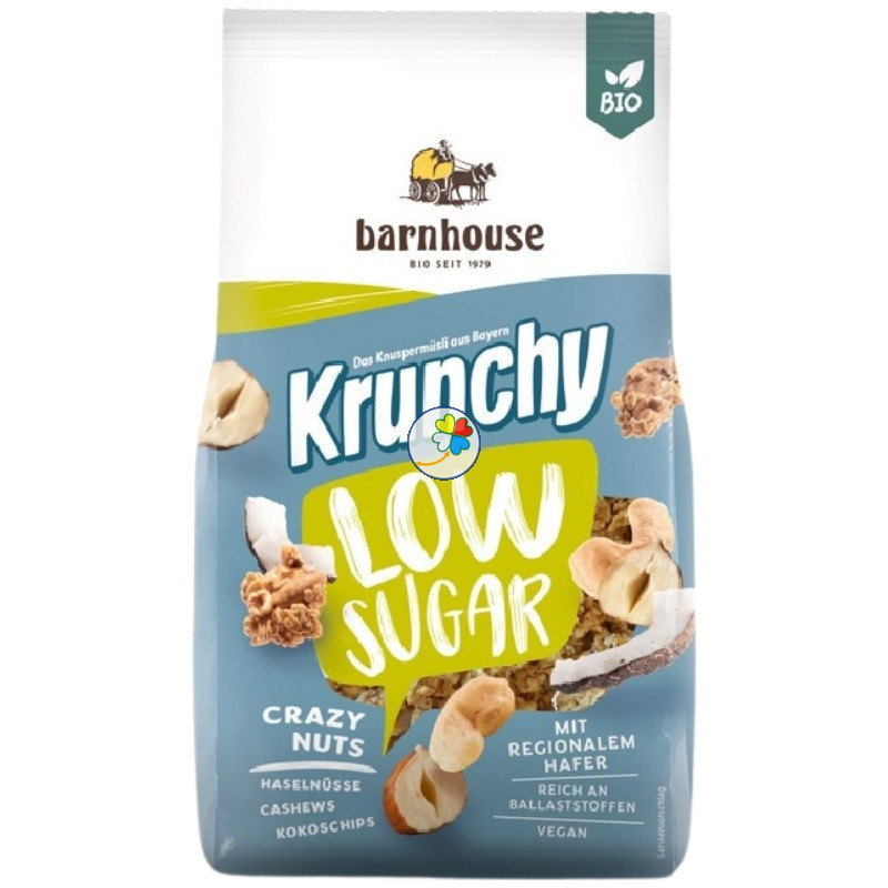 MUESLI KRUNCHY CON FRUTOS SECOS BAJO EN AZÚCAR 375G BARNHOUSE