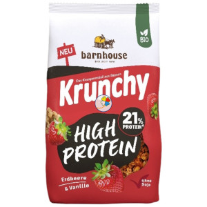 MUESLI KRUNCHY CON FRESA Y VAINILLA HIGH PROTEIN 450G BARNHOUSE