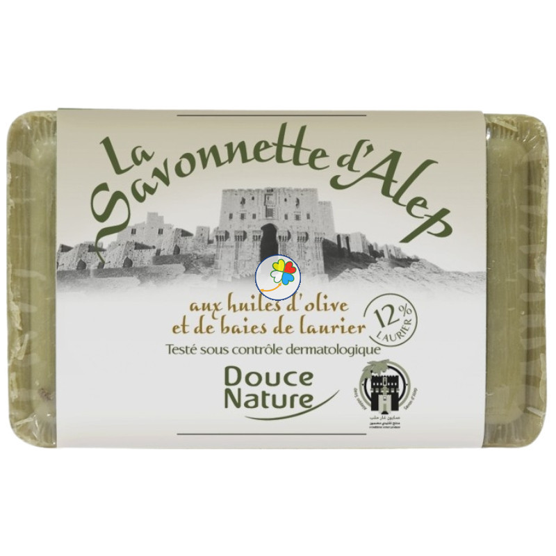 PASTILLA JABÓN DE ALEPO 12% Y LAUREL 100G DOUCE NATURE