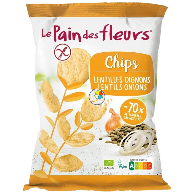 CHIPS DE LENTEJAS CON CEBOLLA 50G LE PAIN DES FLEURS
