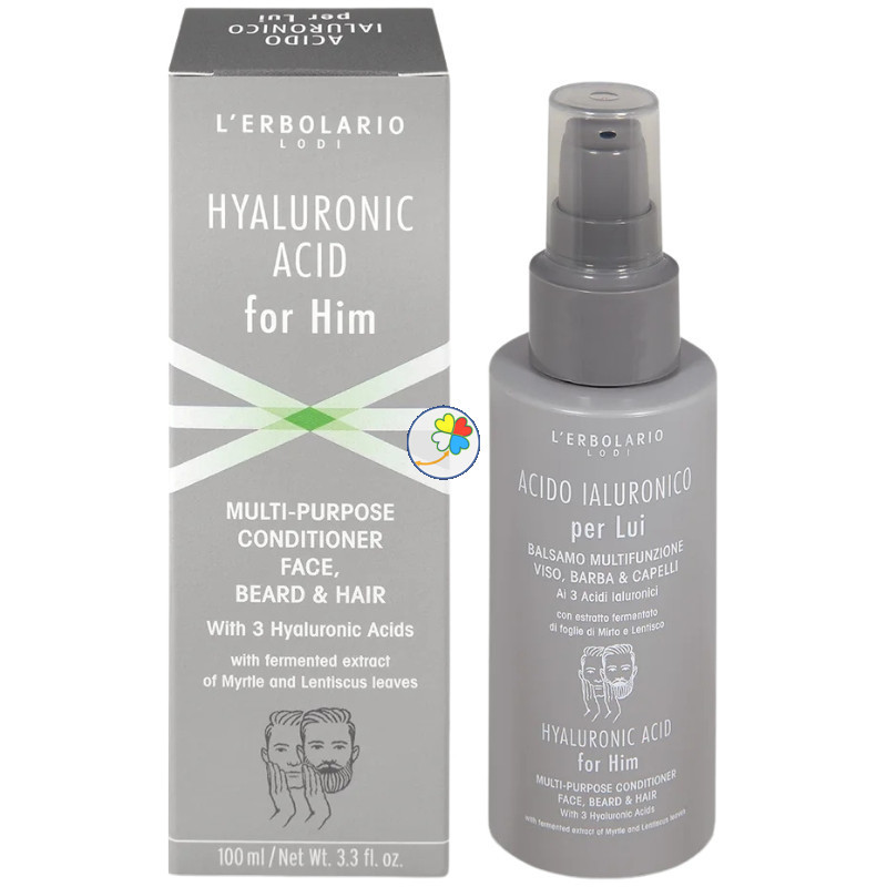 ÁC. HIALURÓNICO HOMBRE BÁLSAMO CARA-PELO-BARBA 100ML L´ERBOLARIO