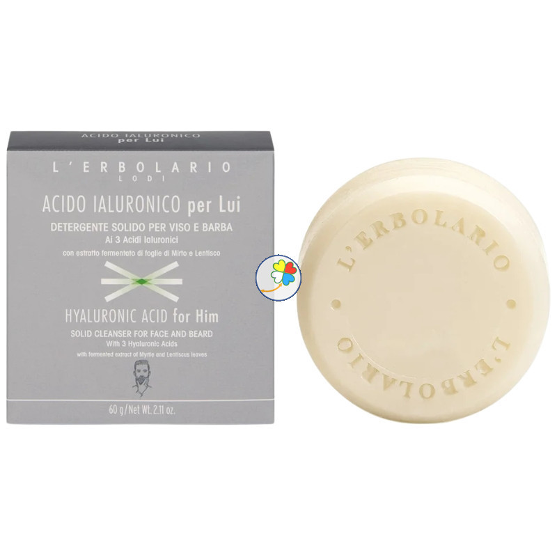 ÁCIDO HIALURÓNICO HOMBRE JABÓN SÓLIDO FACIAL 60G L´ERBOLARIO