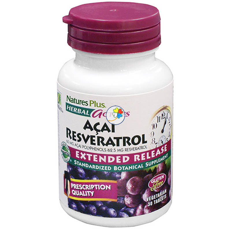 ACAI RESVERATROL 30 COMPRIMIDOS NATURE´S PLUS