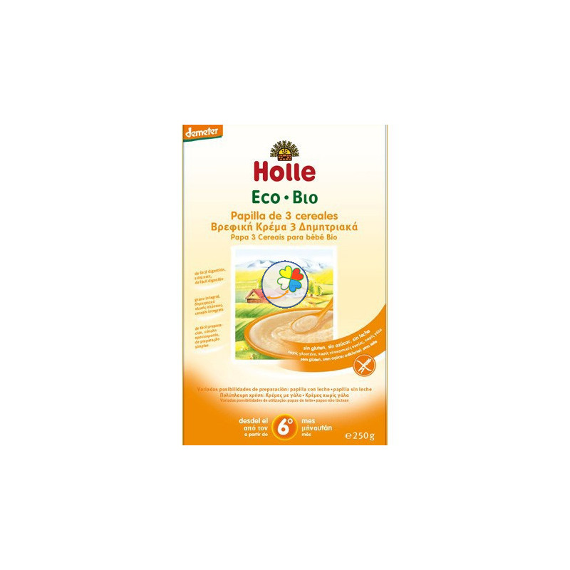 PAPILLA 3 CEREALES 250Gr. HOLLE