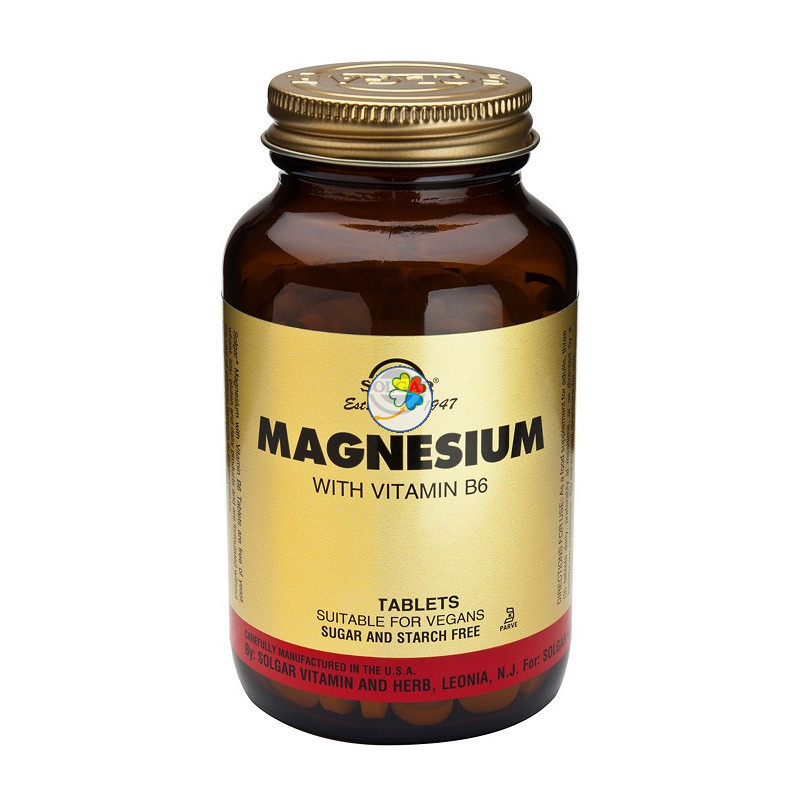 MAGNESIO+VITAMINA B6 100 CAPSULAS SOLGAR